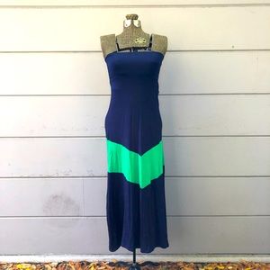 Navy/Kelly Convertible Dress/Maxi Skirt, Size S by Caslon